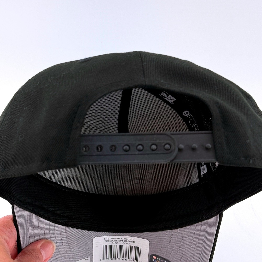 Chicago Bulls Hat New Era Cap 9FORTY Black NBA Adjustable Snapback OSFA NEW - Picture 8 of 10